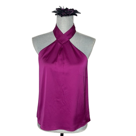 Express Dark fuchsia, Halter Neck Satin Top XS
Sleeveless Blouse - Picture 1 of 7
